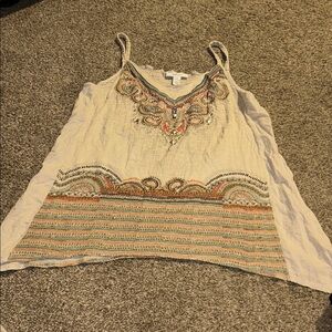 Braided straps Beige Sleeveless top used size XL Style & co